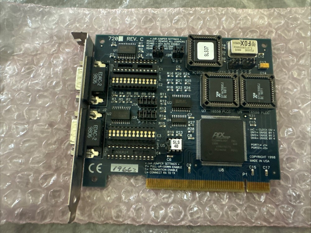 SeaLevel / Kontron 7201 PCI Dual Serial Interface Controller Card