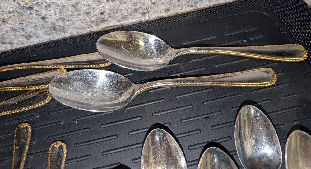 102 Piece Gorham Stainless Steel Silverware And Serving Set.