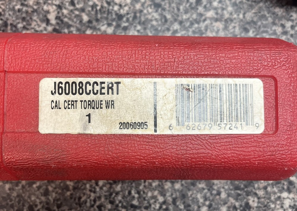 Stanley Proto J6008CCERT Cal cert torque wr