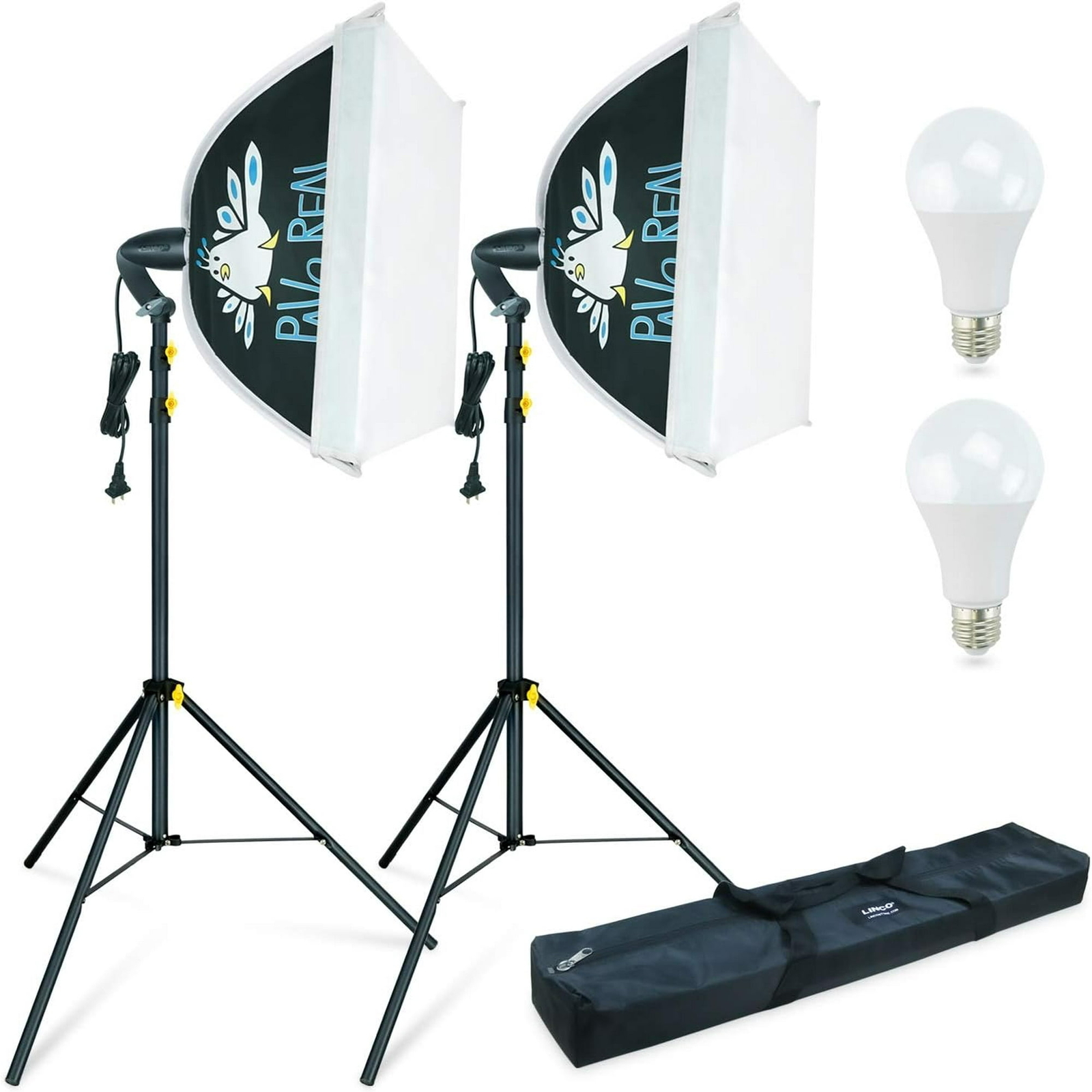 LINCO 2 Softbox Light Kit Photo Studio Photography Continuous Lighting Stand Set