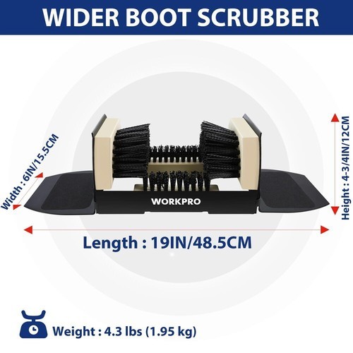 WORKPRO Boot Brush Scraper Outdoor Shoe Cleaner Brush  Boot Scrubber Extra Wide