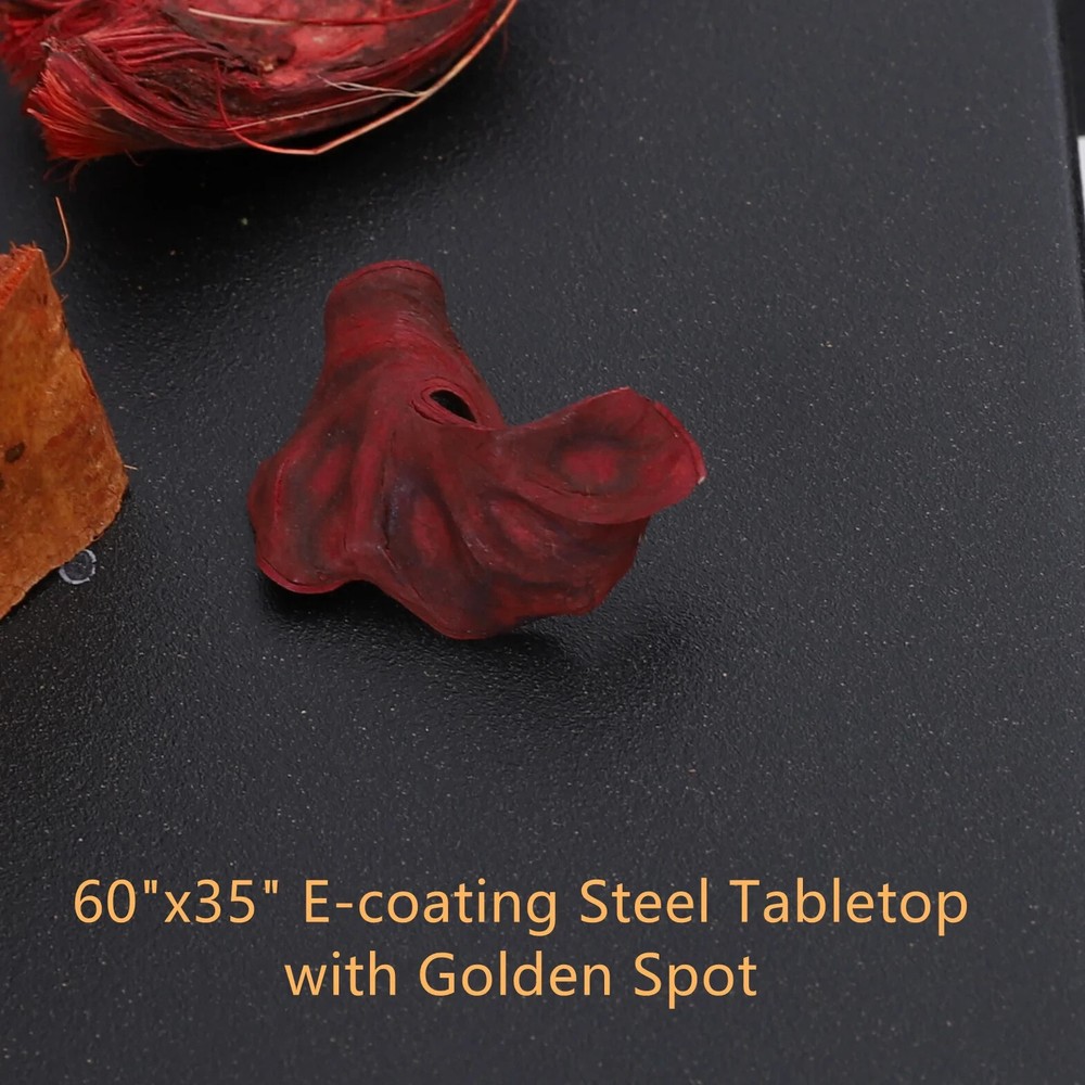 Outdoor Table Patio Dining Table Rectangular Metal Table for 6 Person