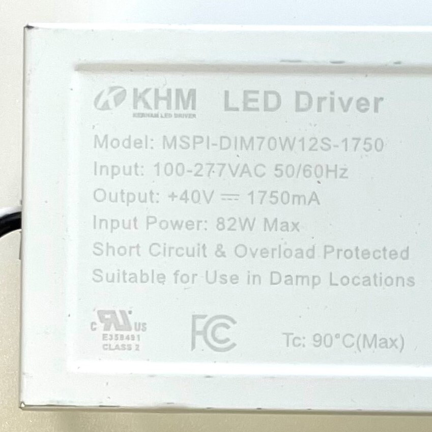 MSPI-DIM70W12S-1750 Dimmable LED Driver for 70W Wall Pack or Light Fixture