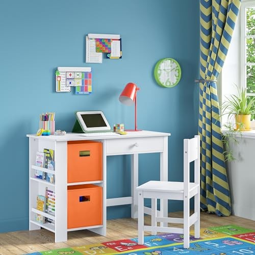 2 Pc Folding Storage Bin Set, No Size, Orange, 2 Count 2 Orange Bins