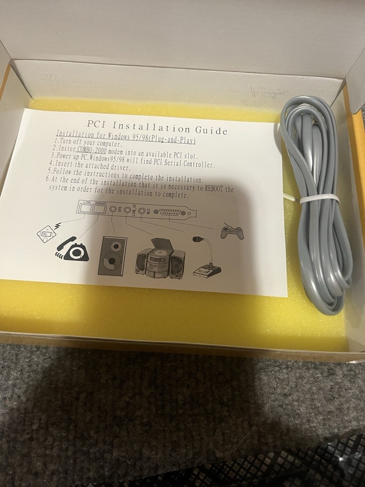 Combo 2000 Internal 56k Bps Modem And Sound New