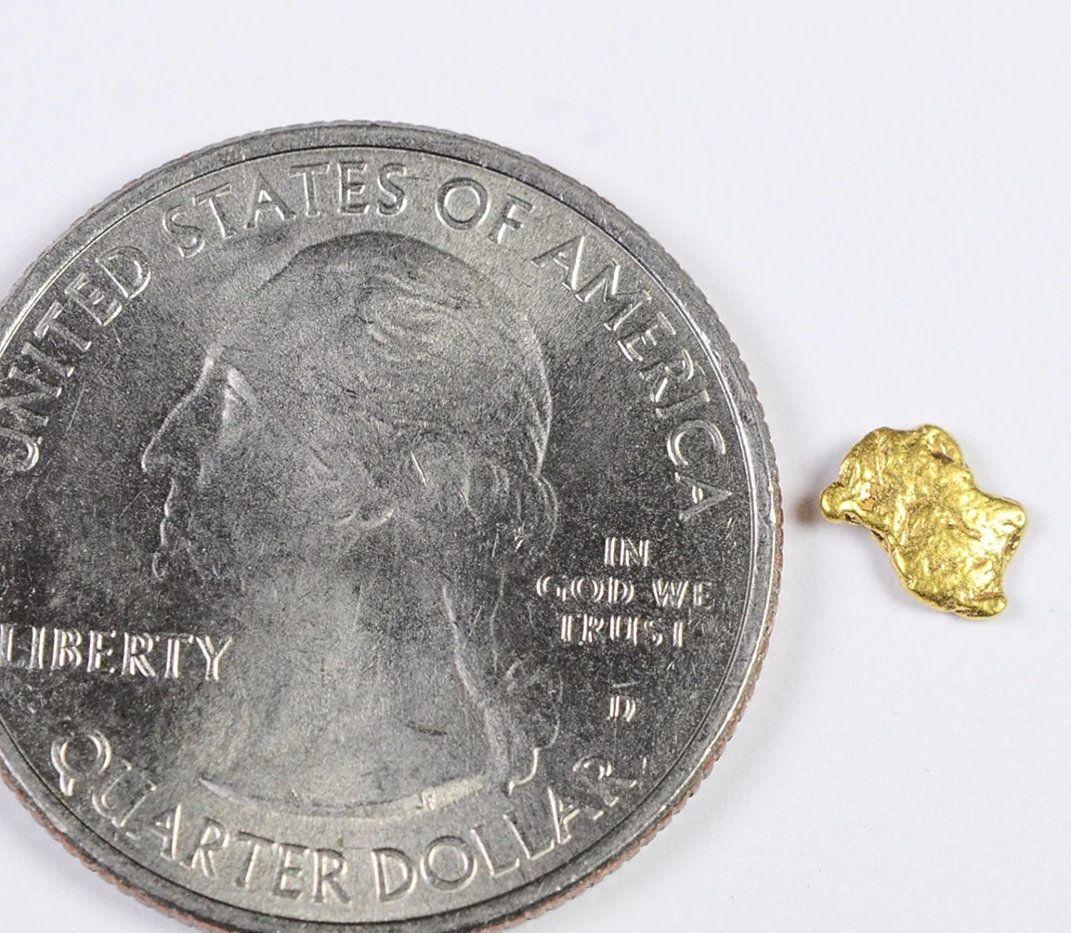 Alaskan-Yukon BC Gold Rush Natural Gold Nugget 0.25 Grams Genuine