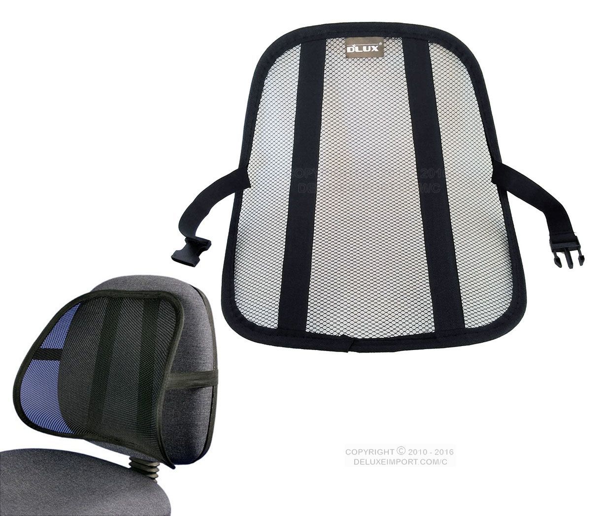 DLUX New Buckle Strap Thicker Back Mesh Lumbar Support