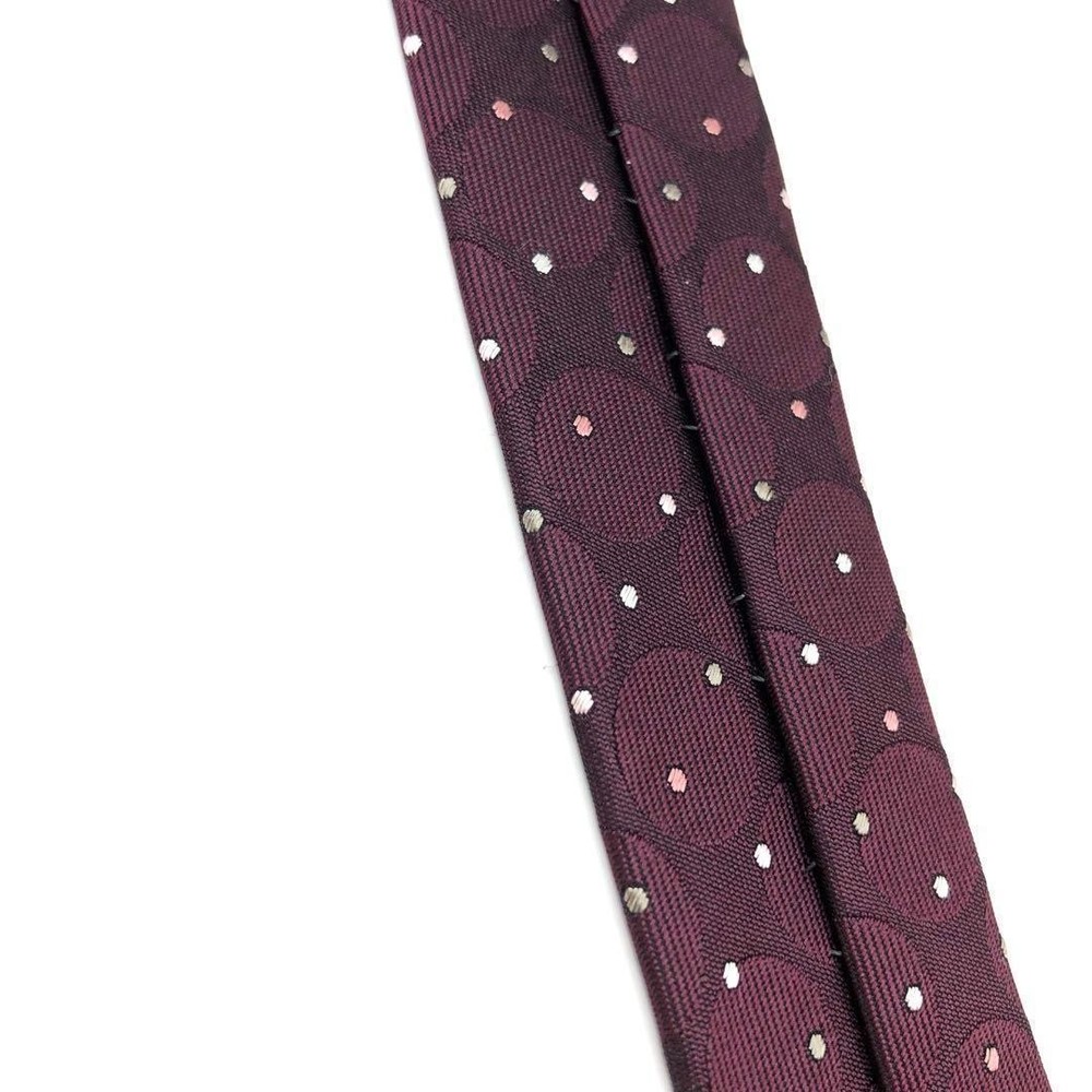 DKNY Tie Dot Round Pattern Fine Purple White