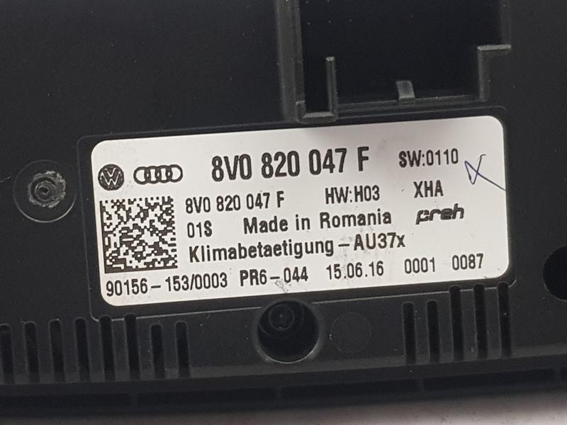 2016 AUDI A3 HEATER CONTROL PANEL ASSEMBLY 8V0820047F