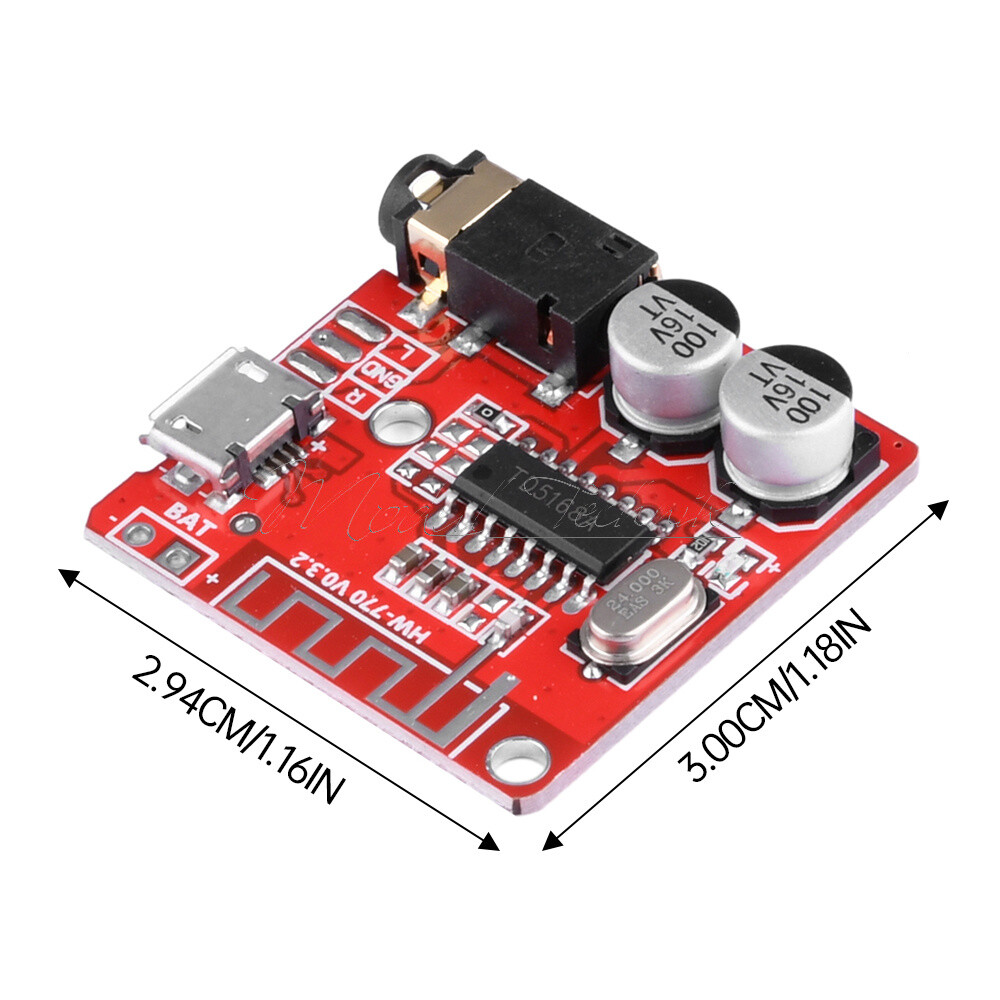 2PCS 3.7V-5V Mini Bluetooth 5.0 Audio Receiver MP3 Decoder Amplifier Board