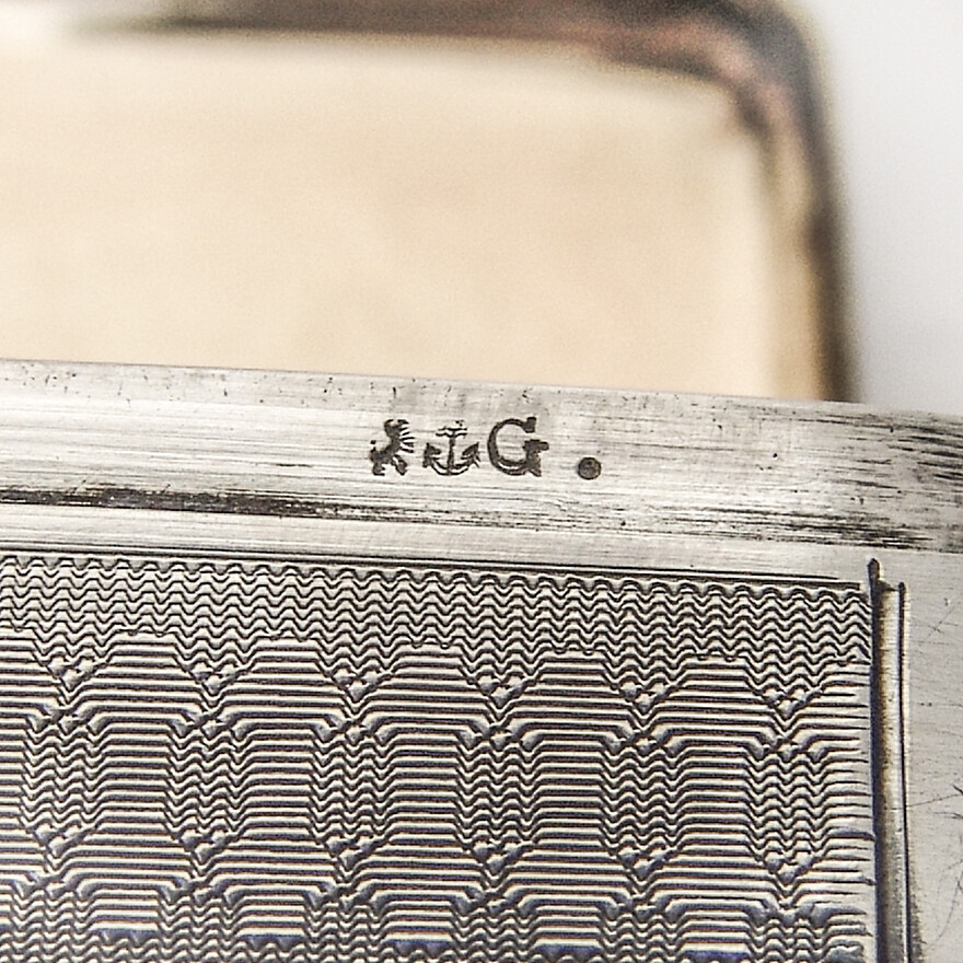 Snuff Box Engine Turn Decorations Coin Silver Gorham Silversmiths 1870
