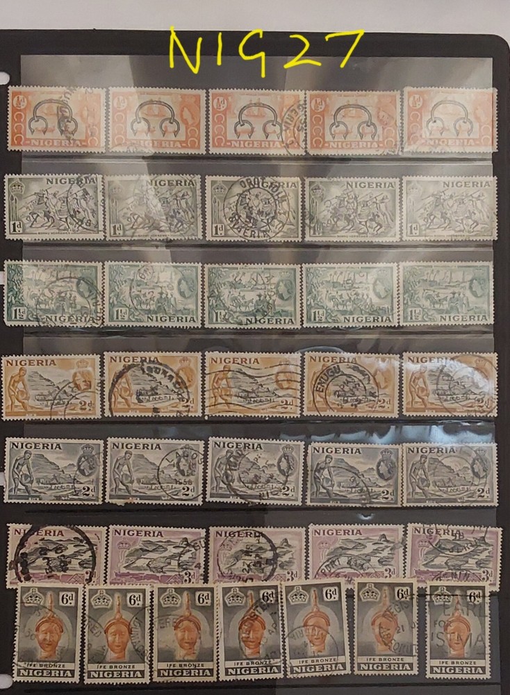 Nigeria Duplicates Selection QEII Used Unchecked (NIG27)