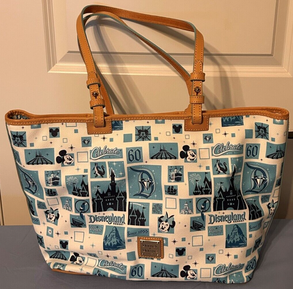 HTF NEW DOONEY & BOURKE DISNEYLAND 60th Tote Purse Mickey Blue Great Condition