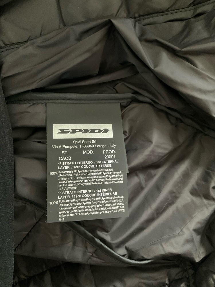 Spidi Thermo Liner Windproof Base Layer Jacket Extreme Black 4XL