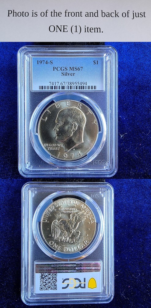 1974-S IKE Eisenhower Silver Dollar PCGS MS67