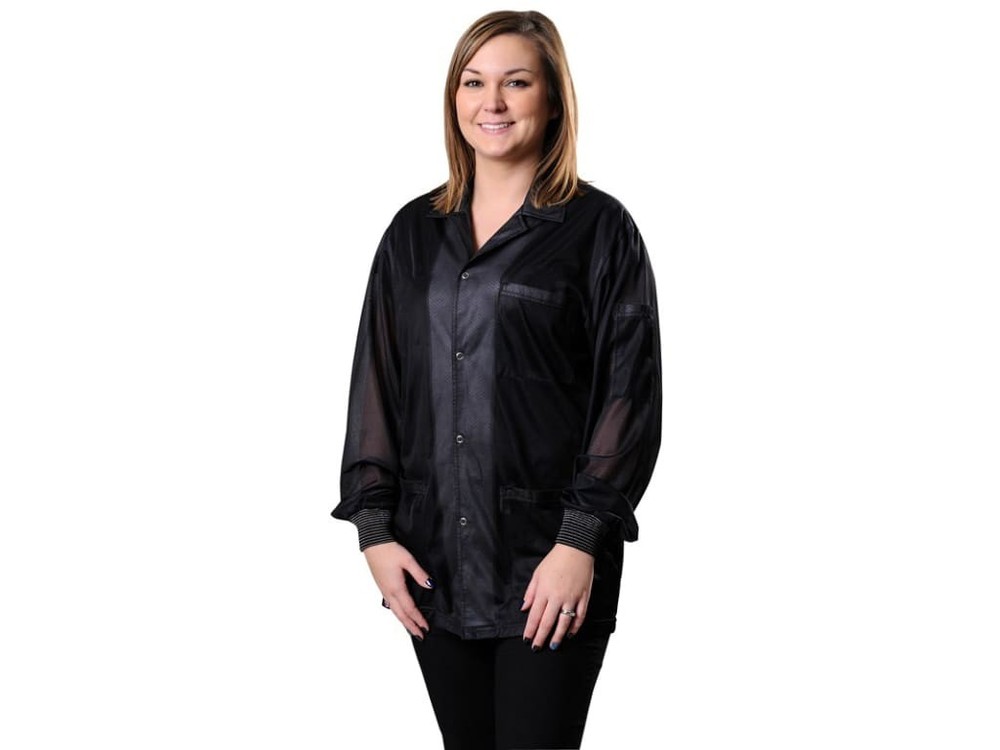 Desco 73864 - Statshield smock - jacket style with knitted cuffs / black /
