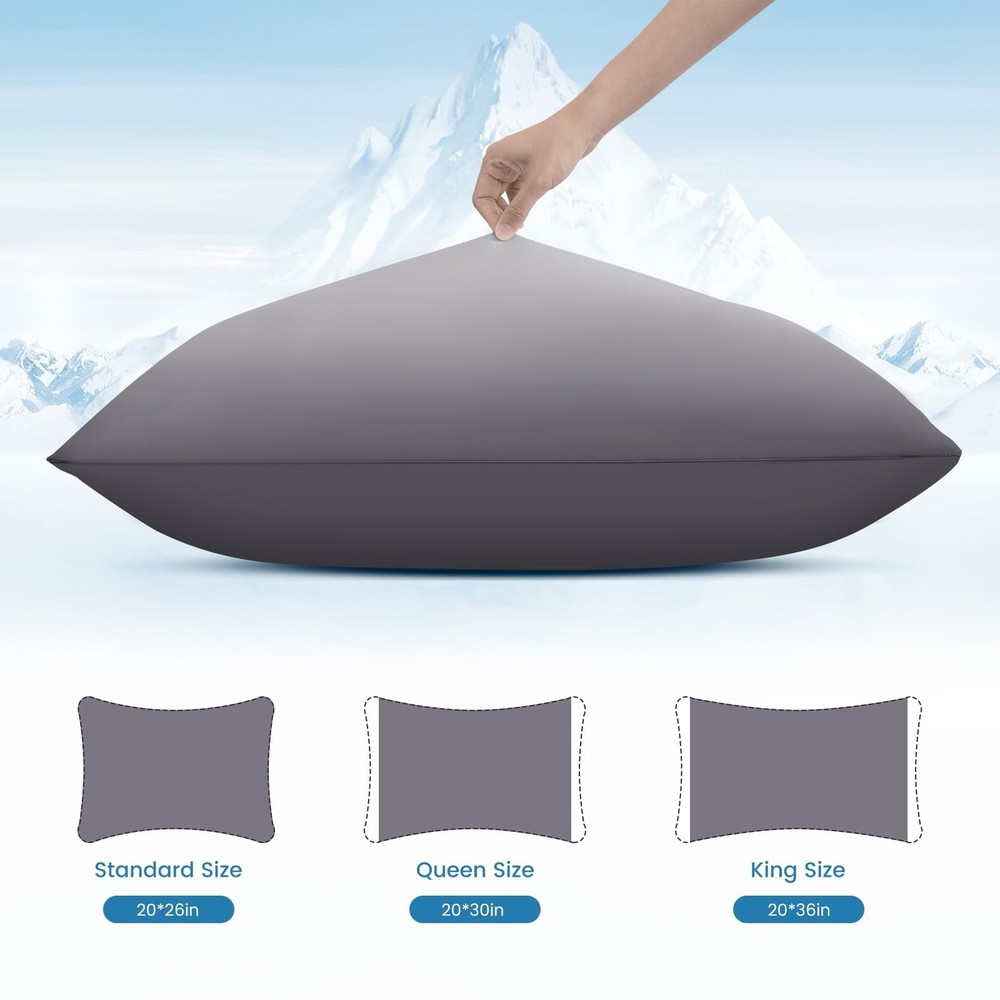 Cooling Pillow Cases, 2 Pack Arc-Chill Q-max 0.5 Gradient Cool Pillowcases fo...