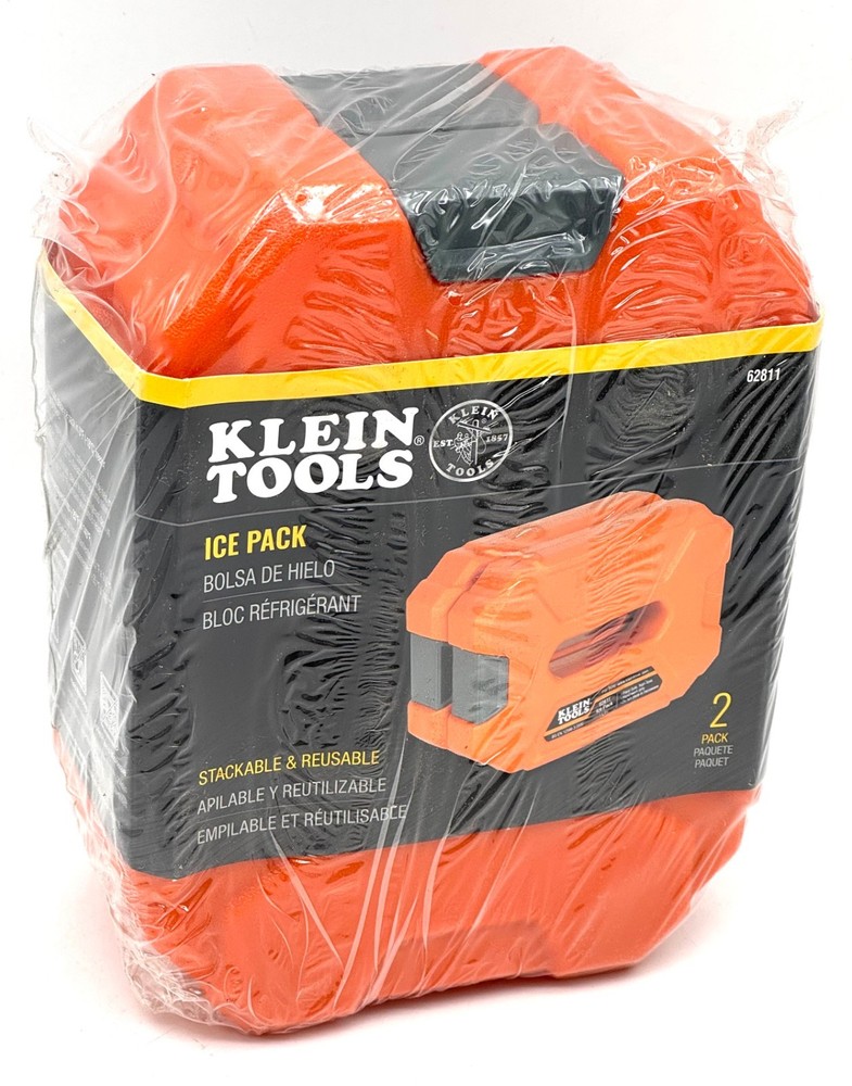 NEW 2PK Klein Tools 62811 Ice Packs Stackable & Reusable SEALED ~ Free Shipping