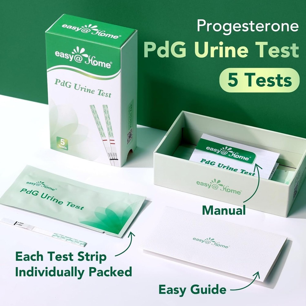 Easy@Home PdG Ovulation Test Strips – 5 Count, Hormone Tracking Kit
