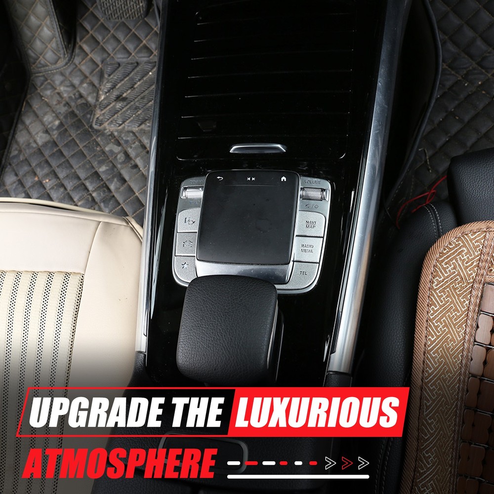 For Benz A-Class 2019-22 Silver Aluminum Multimedia Button Switch Middle Console