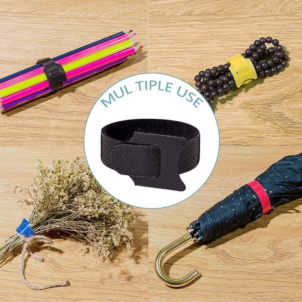 Durable 6-Inch Microfiber Cable Ties - 100PCS Hook & Loop for Smart Organization