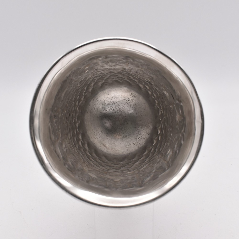 Antique German 800 Solid Silver Kiddush Cup, Post-1888 Moon and Crown Hallmarks
