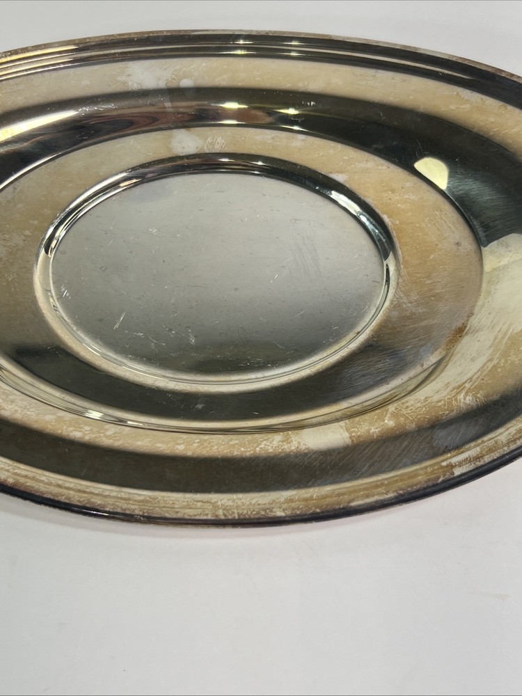 Vintage KENT Silversmiths Silverplate Gravy Boat With Underplate Tray