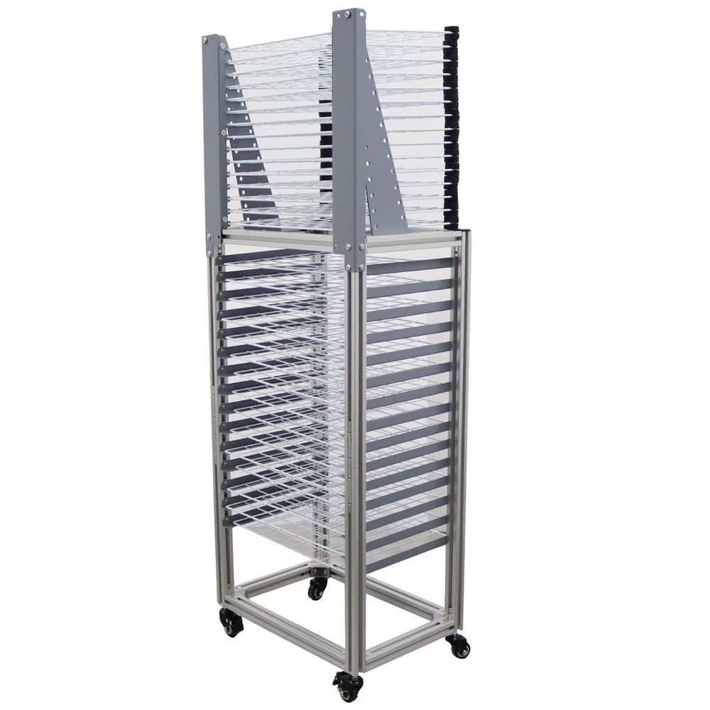30-Layer Floor-to-floor Movable Push &Flip-open Drying Rack Flat Top Drying Rack