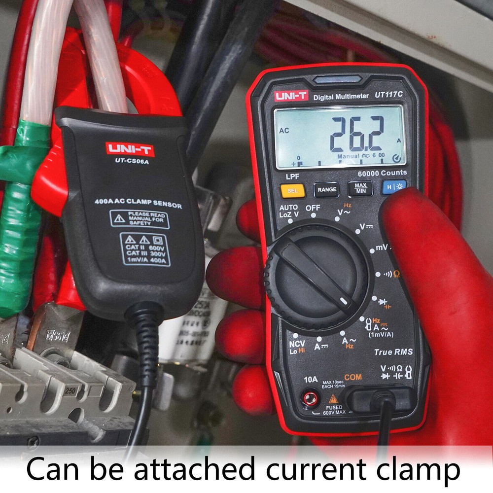 UNI-T UT117C Bluetooth Digital Multimeter True RMS UTCS06A 400A Current Clamp