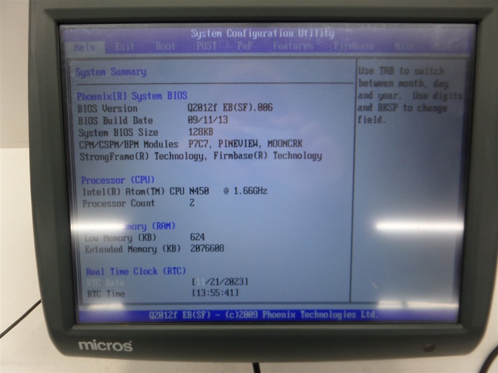 Micros Workstation 5A POS System Unit 400814-122