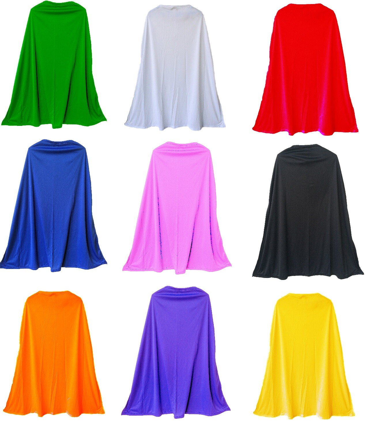 NEW 40" Superhero Cape Costume Halloween Dress Up Party Cloak Mens Womens Colors