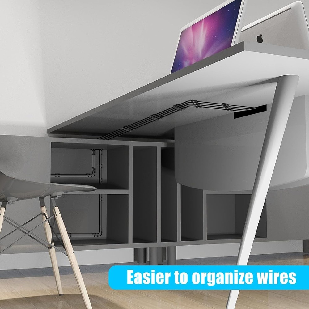 50Pcs Medium Self Adhesive Cable Clips Black,Wire Clips Cable Management Wire Or