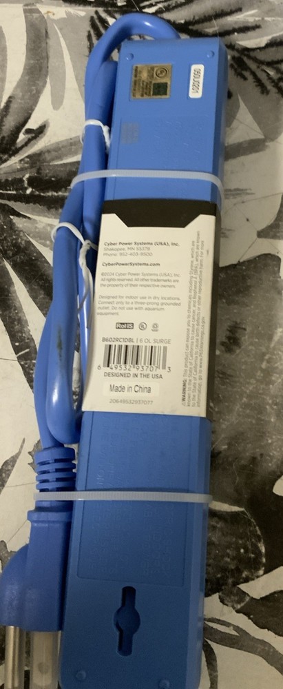🗝️ CyberPower 2ft. Outlet Surge Protector, Blue,6 Outlets 👉2 Pack👈🆕