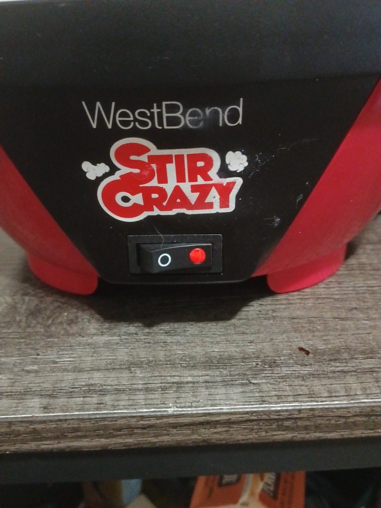 West Bend Stir Crazy 6 Quart Popcorn Maker Corn Popper 82505 Base Only Red