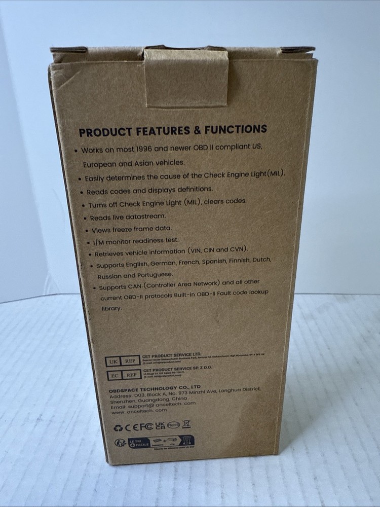 ANCEL AD310 Classic Enhanced Universal OBD II Scanner Car Engine Fault Code Read