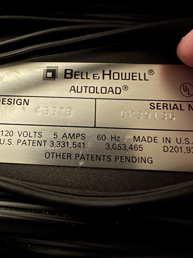 Vintage Bell & Howell 8mm Autoload Projector Model 198L Untested CLEAN NICE 👀