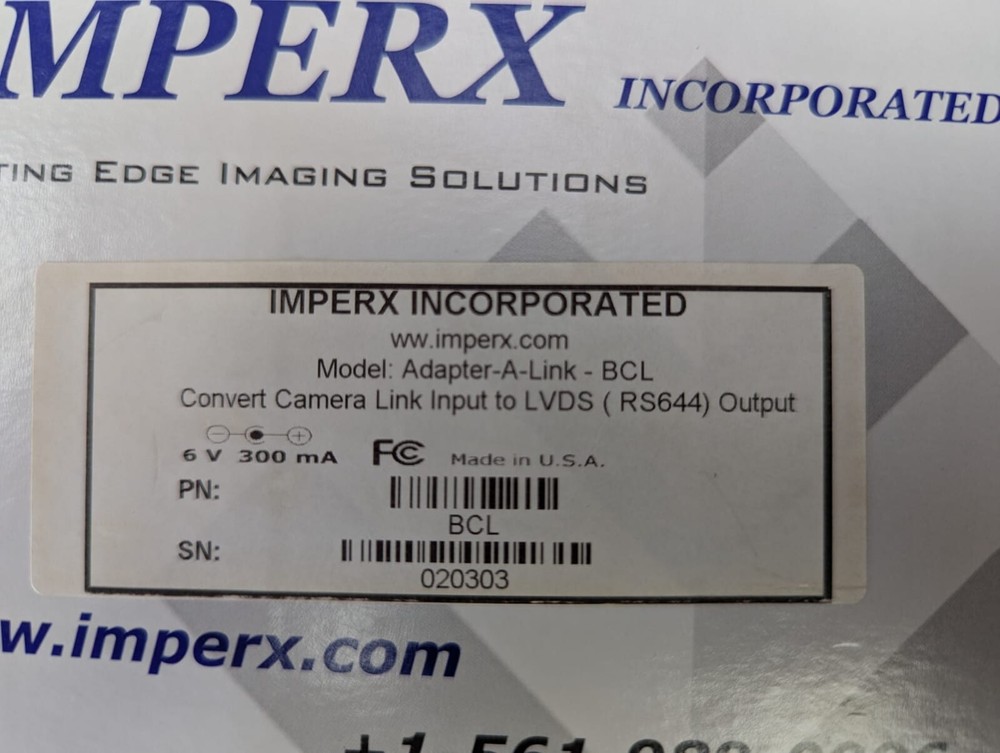 IMPEX MODEL ADAPTER-A-LINK-BCL CAMERA LINK TO LVDS