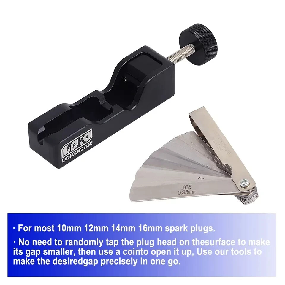 Universal Spark Plug Gap Tool 32 Blades Metric Feeler Gauge Gap Filler Measuring