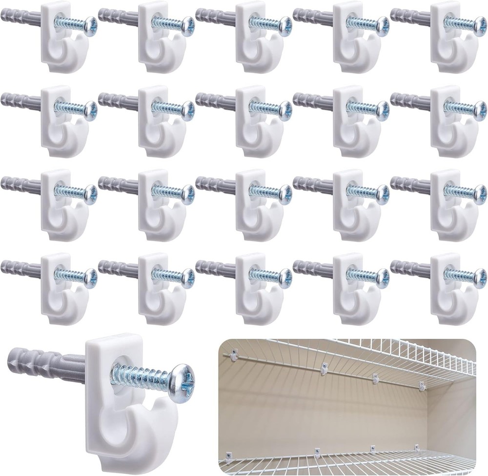 Versatile 25 Pcs Shelf Clips - Space-Saving Solution for Home Organization