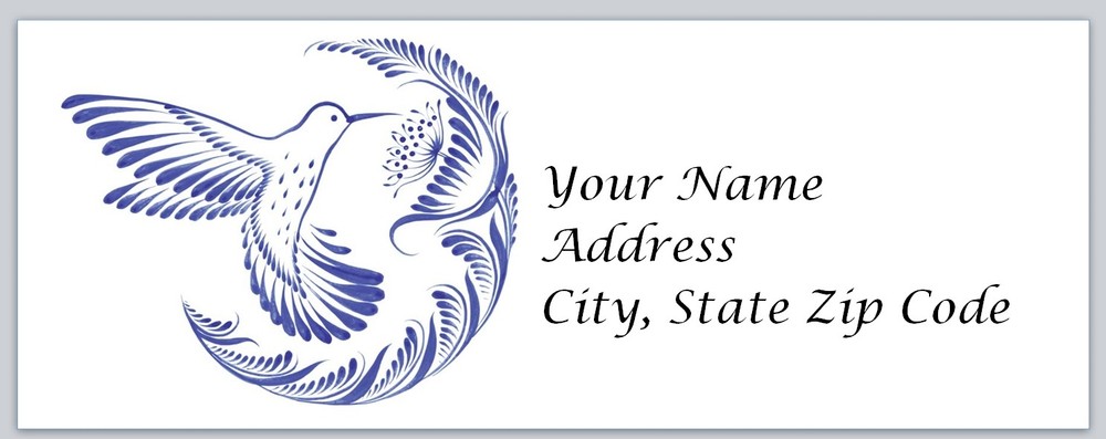 Personalized Address labels Hummingbird (yn 19)