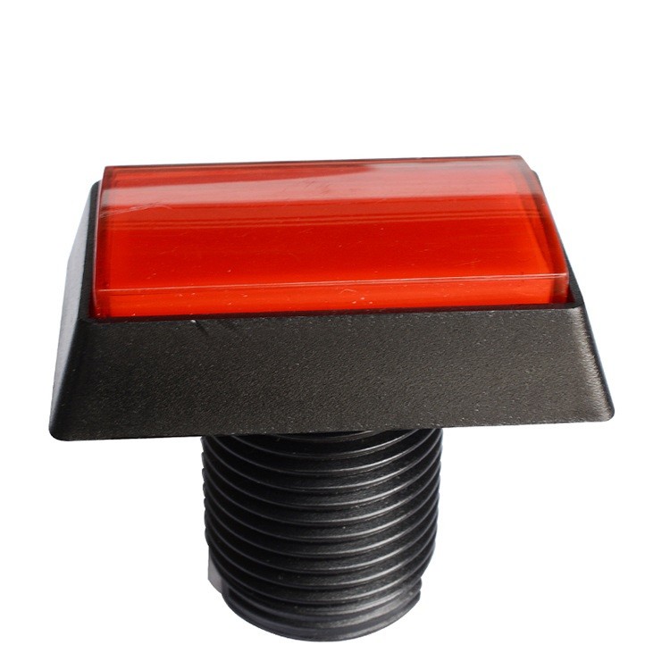 Red 30*50mm Arcade Square Rectangle Buttons LED Push Illumilated w/ Microswitch-