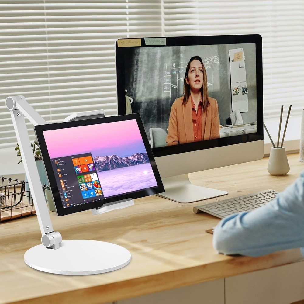 Infispce Surface Pro Stand, iPad Pro 12.9 Holder, Multi-Angle Adjustable Tabl...