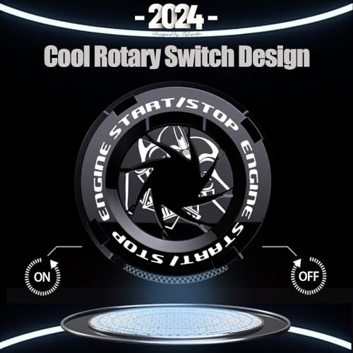 Rotary Push Start Button Cover, Darth Vader Car B-Darth Vader-Black