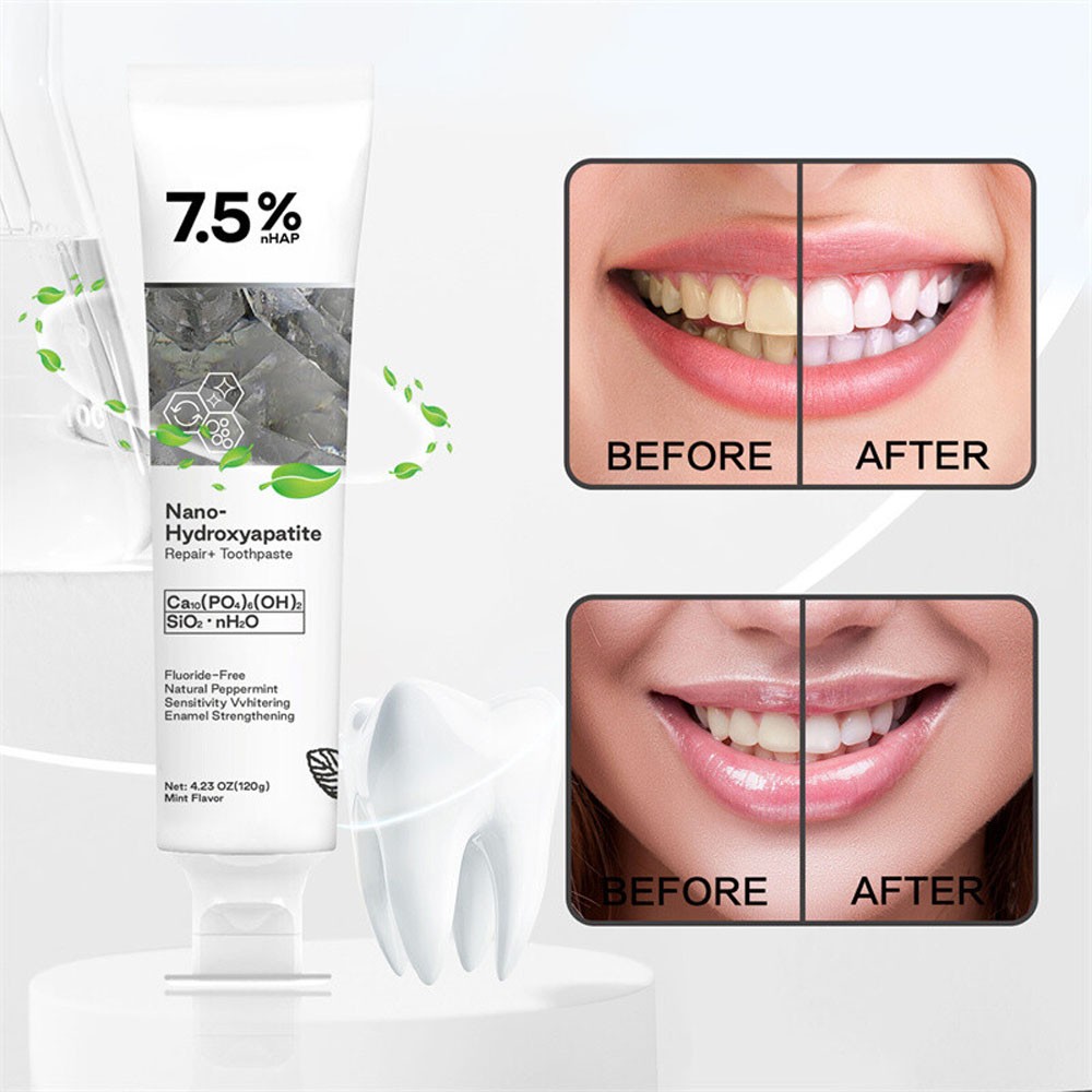 7.5% Hap Nano Hydroxyapatite Toothpaste Remove Deep Clean For Sensitive Teeth US