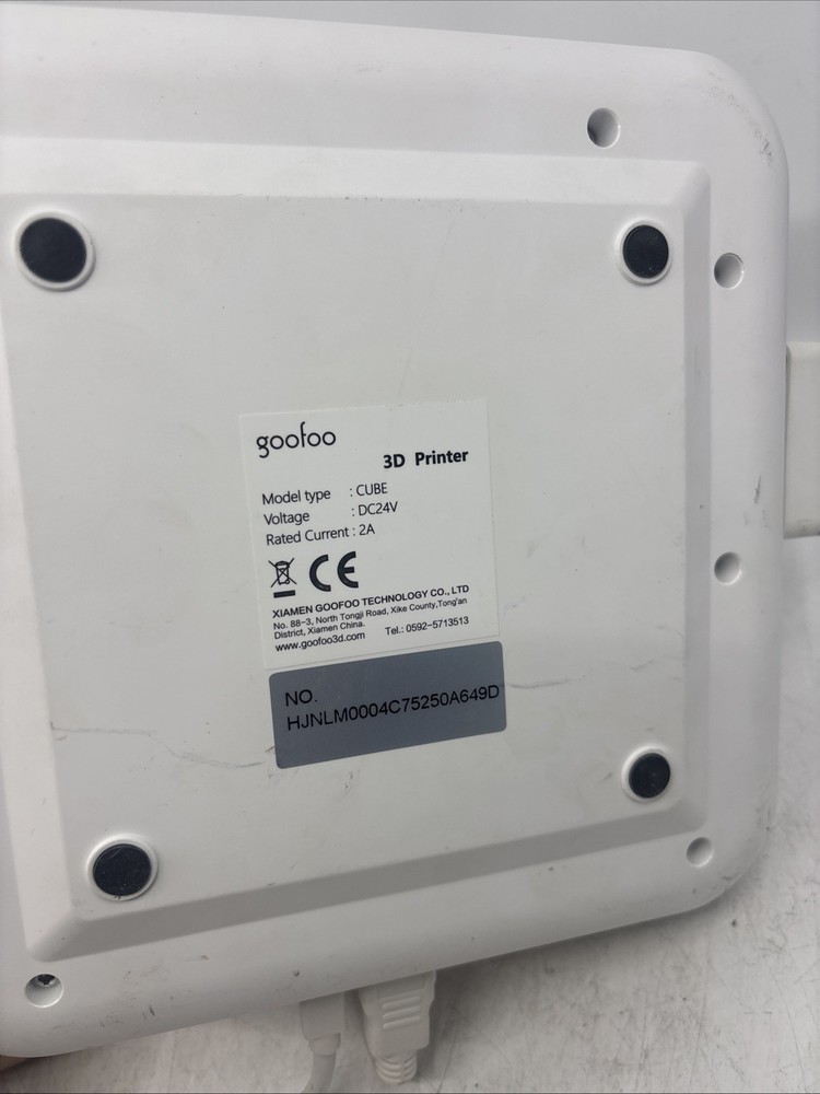 GooFoo Cube 3D Printer Compact 3D Printer As Is Untested No Power Cord Parts