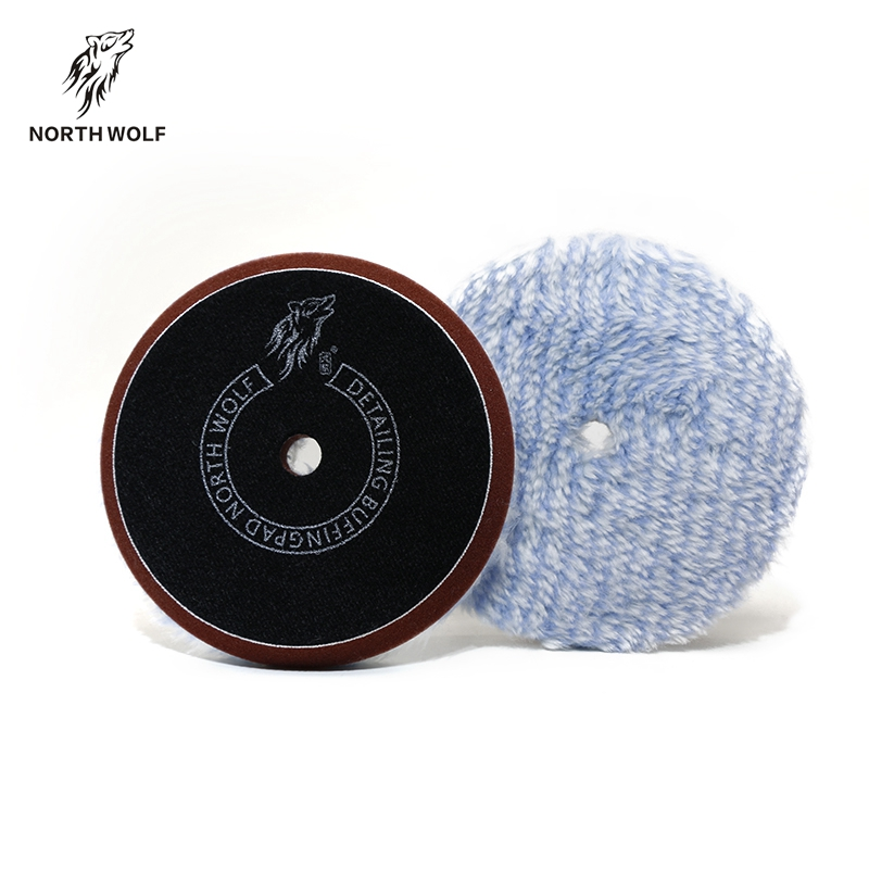 5"microfiber cutting buffing pads da rotary 2pc