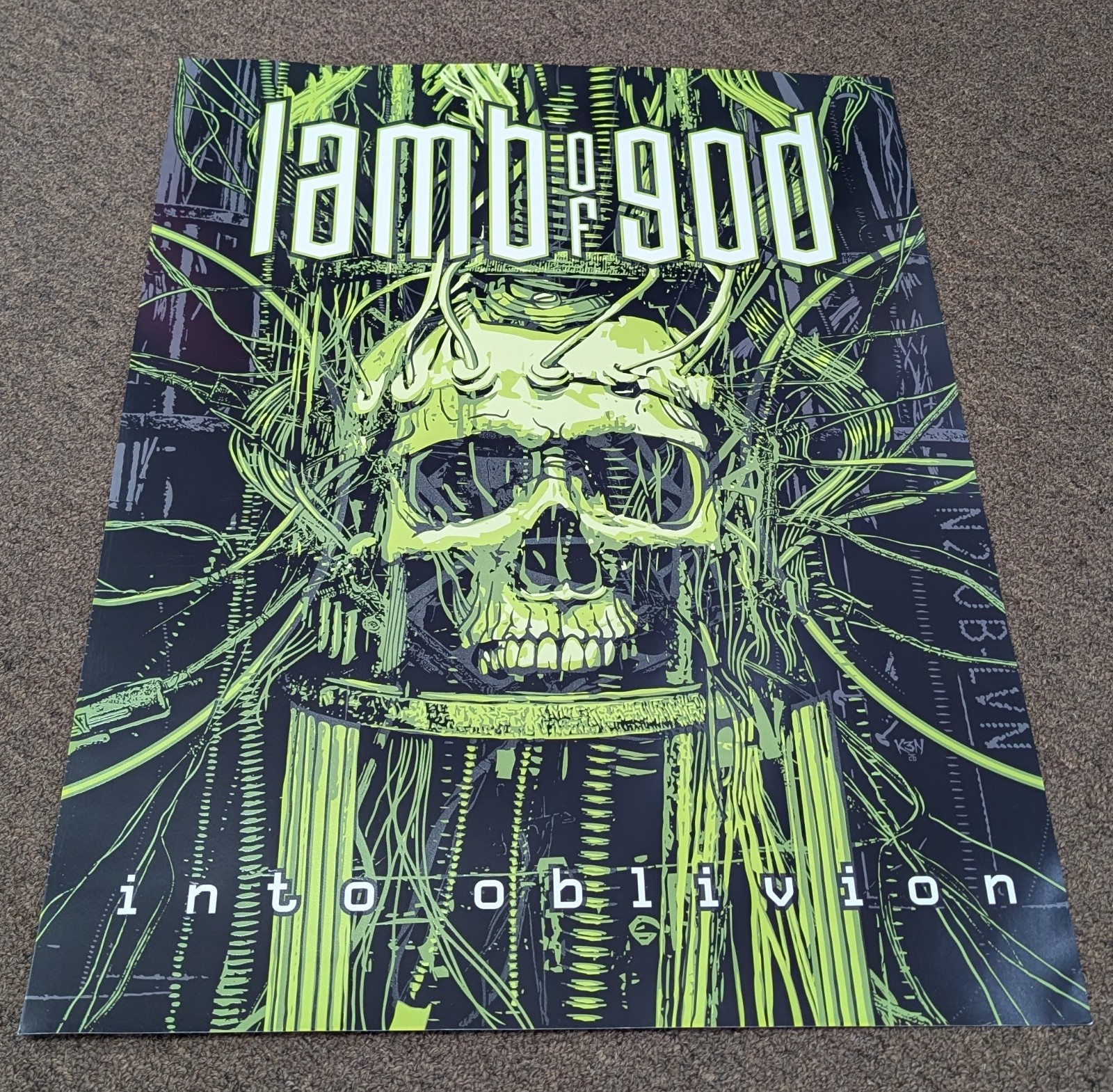 Lamb Of God Into Oblivion 24”x18” GLOW IN THE DARK Promo Poster Listening Party