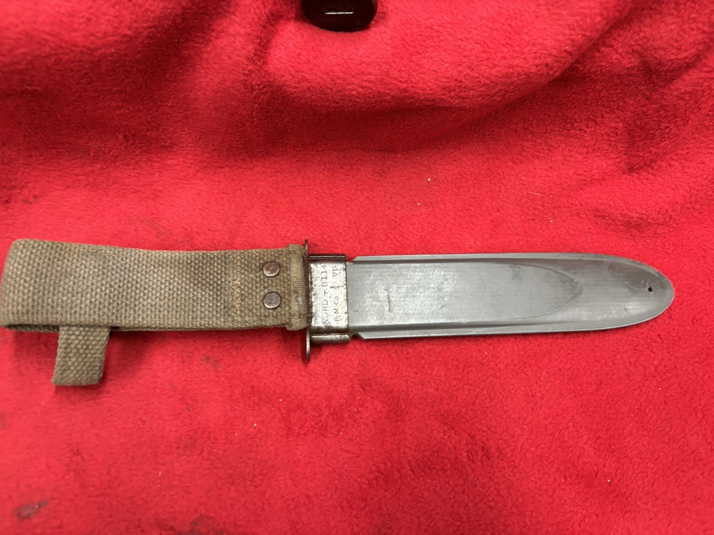 WWII USN Mark 2 Fighting Knife with Scabbard