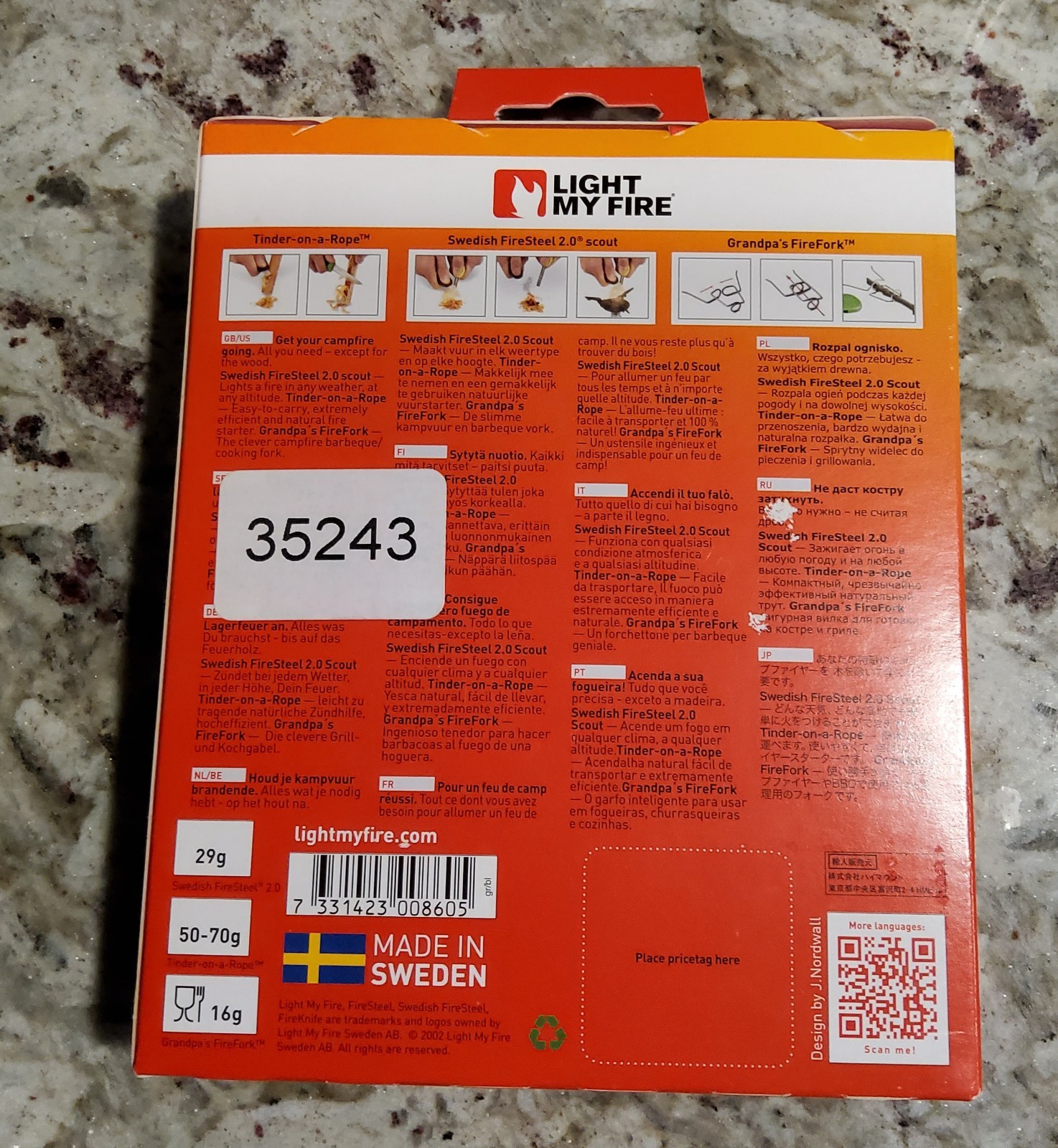 Light My Fire Fire Lighting Kit + Grandpa's Fire Fork Made in Sweden Camping