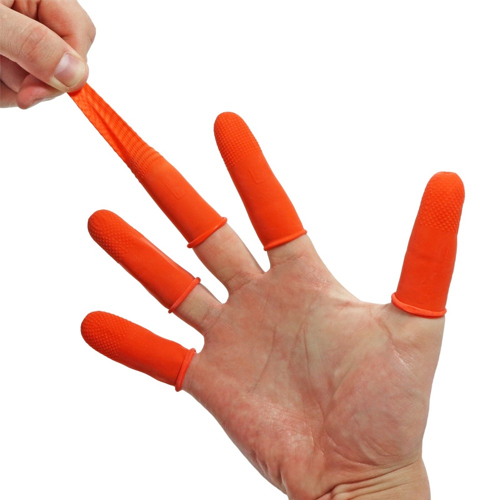 Disposable Latex Finger Cots 100pcs Anti-static Rubber Fingertips Protective